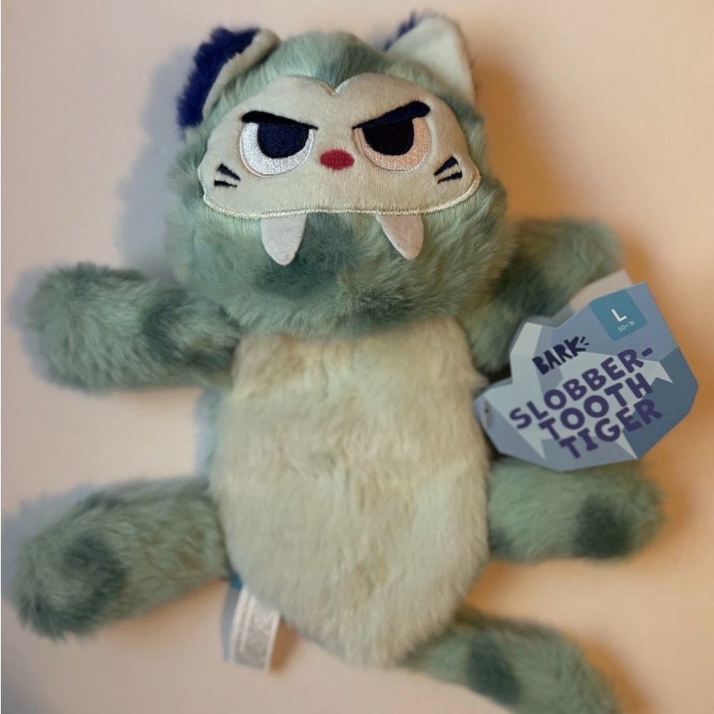 BARK Box Dog Toy Plush SLOBBER-TOOTH TIGER From‎ The Ice Age 2025 L 50+ LBS